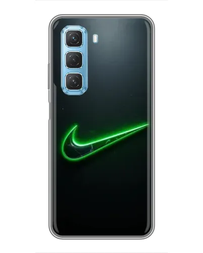 Чехол для Infinix Hot 50 5G с картинкой «Неоновый контур Nike»