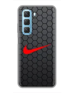 Чехол для Infinix Hot 50 5G с картинкой «Nike — карбоновая сетка»