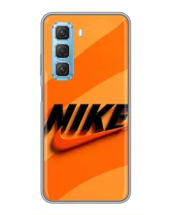Чехол для Infinix Hot 50 5G с картинкой «Оранжевый драйв Nike»