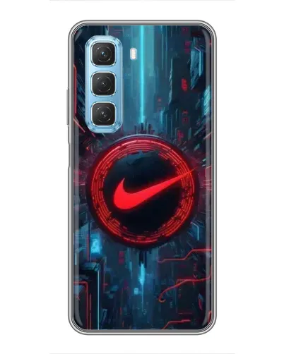 Чехол для Infinix Hot 50 5G с картинкой «Техногенный стиль Nike»