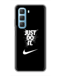 Чехол для Infinix Hot 50 5G с картинкой «Текстовый принт Nike»