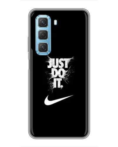Чехол для Infinix Hot 50 5G с картинкой «Текстовый принт Nike»