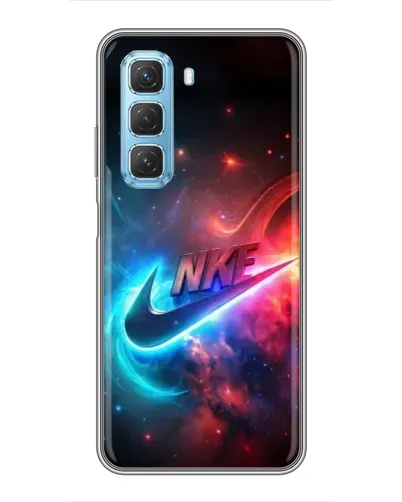 Чехол для Infinix Hot 50 5G с картинкой «Огненный логотип Nike»