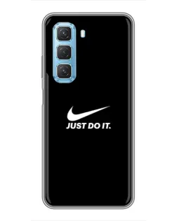 Чехол для Infinix Hot 50 5G с картинкой «Минимализм от Nike»