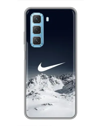 Чехол для Infinix Hot 50 5G с картинкой «Nike — зимние горы»