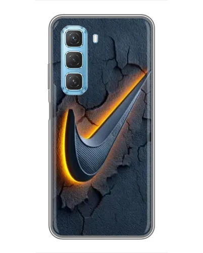 Чехол для Infinix Hot 50 5G с картинкой «Объемный логотип Найк»