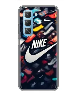 Чехол для Infinix Hot 50 5G с картинкой «Коллекция кроссовок Nike»