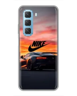 Чехол для Infinix Hot 50 5G с картинкой «Nike и суперкар»