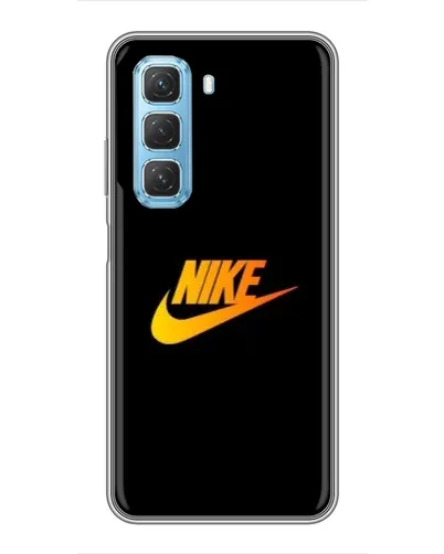 Чехол для Infinix Hot 50 5G с картинкой «Золотой логотип Nike»