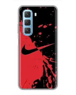 Чохол для Infinix Hot 50 5G з картинкою «Червоні бризки Nike»