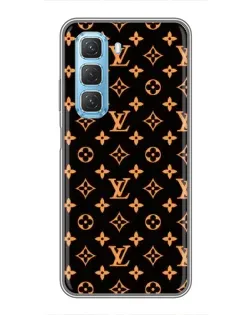 Чехол для Infinix Hot 50 5G с картинкой «Золотая монограмма LV»