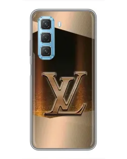 Чехол для Infinix Hot 50 5G с картинкой «LV — золотое сияние»