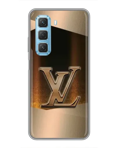 Чехол для Infinix Hot 50 5G с картинкой «LV — золотое сияние»