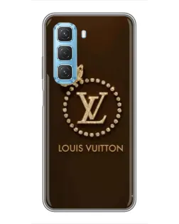 Чехол для Infinix Hot 50 5G с картинкой «LV — золотая печать»