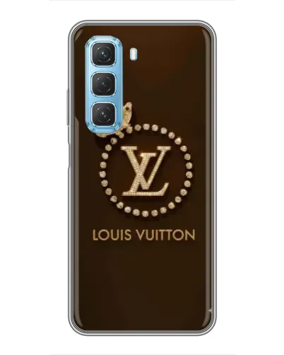Чехол для Infinix Hot 50 5G с картинкой «LV — золотая печать»