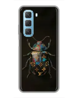 Чехол для Infinix Hot 50 5G с картинкой «LV — мраморный принт»