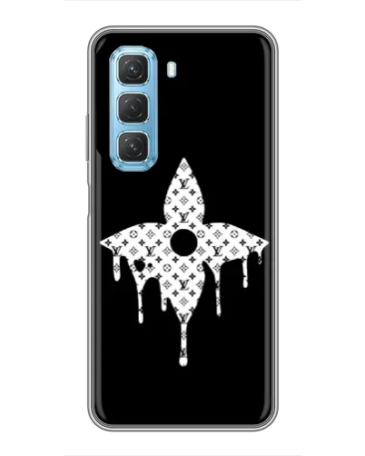 Чехол для Infinix Hot 50 5G с картинкой «Цветочная монограмма»