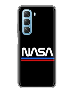 Чехол для Infinix Hot 50 5G с картинкой «NASA — классика Red Blue»