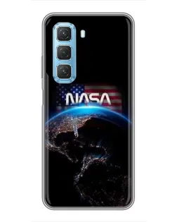 Чехол для Infinix Hot 50 5G с картинкой «Земля из космоса NASA»