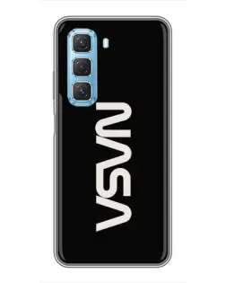 Чехол для Infinix Hot 50 5G с картинкой «NASA — вертикальный логотип»
