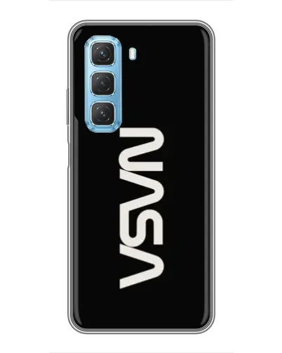 Чехол для Infinix Hot 50 5G с картинкой «NASA — вертикальный логотип»