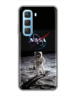 Чехол для Infinix Hot 50 5G с картинкой «Астронавт на Луне»