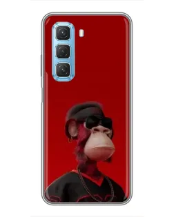 Чохол для Infinix Hot 50 5G з картинкою «Bored Ape в червоному» Чохол для Infinix Hot 50 5G з картинкою «Bored Ape в червоному»