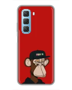 Чохол для Infinix Hot 50 5G з картинкою «Bored Ape — червоний фон» Чохол для Infinix Hot 50 5G з картинкою «Bored Ape — червоний фон»