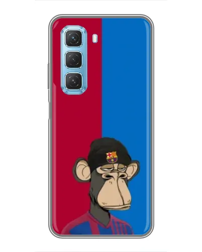 Чехол для Infinix Hot 50 5G с картинкой «Bored Ape — фанат Барсы»