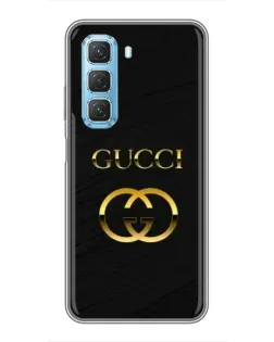 Чохол для Infinix Hot 50 5G з картинкою «Золотий логотип Gucci»