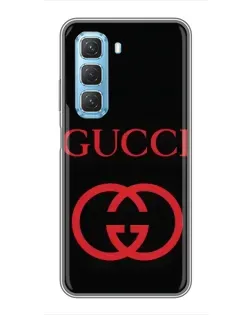Чохол для Infinix Hot 50 5G з картинкою «Gucci — червоний логотип»
