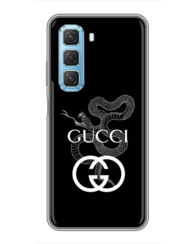 Чохол для Infinix Hot 50 5G з картинкою «Gucci — срібна змія» Чохол для Infinix Hot 50 5G з картинкою «Gucci — срібна змія»