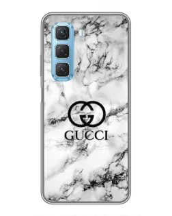 Чохол для Infinix Hot 50 5G з картинкою «Gucci — мармуровий шик»