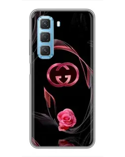 Чохол для Infinix Hot 50 5G з картинкою «Gucci — неонова троянда»
