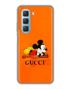 Чехол для Infinix Hot 50 5G с картинкой «Микки Маус Gucci — оранж» Чехол для Infinix Hot 50 5G с картинкой «Микки Маус Gucci — оранж»