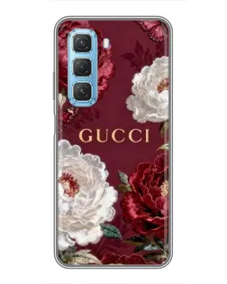 Чехол для Infinix Hot 50 5G с картинкой «Gucci — бордовые розы» Чехол для Infinix Hot 50 5G с картинкой «Gucci — бордовые розы»