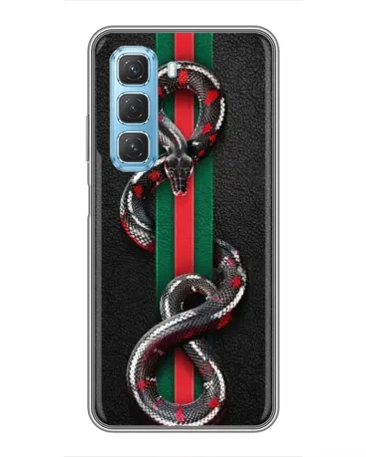 Чехол для Infinix Hot 50 5G с картинкой «Gucci — змея на полосе» Чехол для Infinix Hot 50 5G с картинкой «Gucci — змея на полосе»