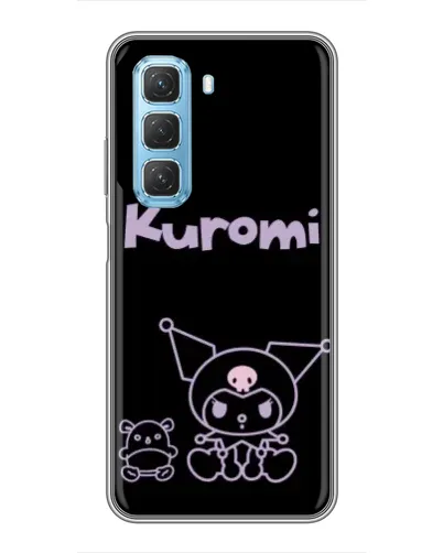 Чехол для Infinix Hot 50 5G с картинкой «Kuromi — черный минимализм» Чехол для Infinix Hot 50 5G с картинкой «Kuromi — черный минимализм»