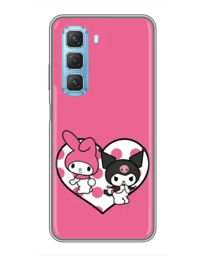 Чехол для Infinix Hot 50 5G с картинкой «Kuromi и My Melody» Чехол для Infinix Hot 50 5G с картинкой «Kuromi и My Melody»