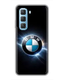 Чохол для Infinix Hot 50 5G з картинкою «BMW — неонове сяйво»
