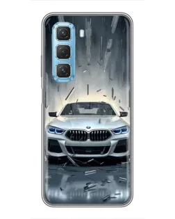 Чохол для Infinix Hot 50 5G з картинкою «BMW у світлі фар»