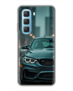 Чохол для Infinix Hot 50 5G з картинкою «BMW у вогнях міста»