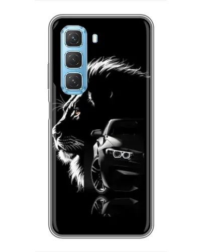 Чохол для Infinix Hot 50 5G з картинкою «BMW та лев» Чохол для Infinix Hot 50 5G з картинкою «BMW та лев»