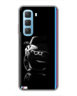 Чохол для Infinix Hot 50 5G з картинкою «Силует BMW в темряві»