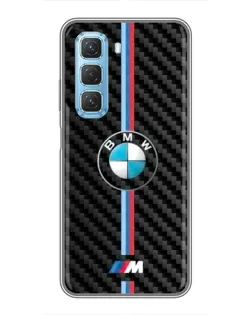 Чохол для Infinix Hot 50 5G з картинкою «Емблема BMW та карбон»