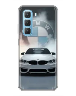 Чехол для Infinix Hot 50 5G с картинкой «BMW в белом дыму» Чехол для Infinix Hot 50 5G с картинкой «BMW в белом дыму»