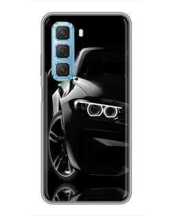 Чехол для Infinix Hot 50 5G с картинкой «Черная BMW — профиль» Чехол для Infinix Hot 50 5G с картинкой «Черная BMW — профиль»