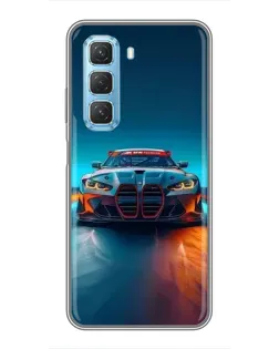 Чехол для Infinix Hot 50 5G с картинкой «BMW — огни неона» Чехол для Infinix Hot 50 5G с картинкой «BMW — огни неона»