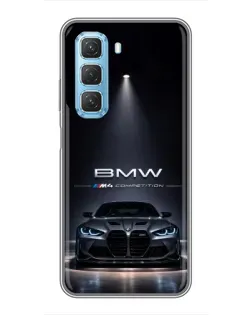 Чехол для Infinix Hot 50 5G с картинкой «BMW сквозь ночной город» Чехол для Infinix Hot 50 5G с картинкой «BMW сквозь ночной город»