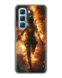 Чохол для Infinix Hot 50 5G з картинкою «BMW — швидкість у дощі»